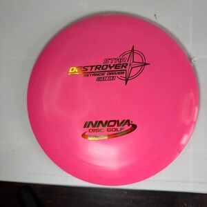 Innova Star Destroyer Distance Driver Pink Disc Golf Disc 167g camo stamp